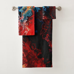 Native Fire Fractal Bath Towel Set