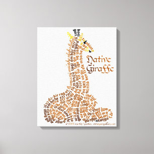 Native Giraffe Canvas Print