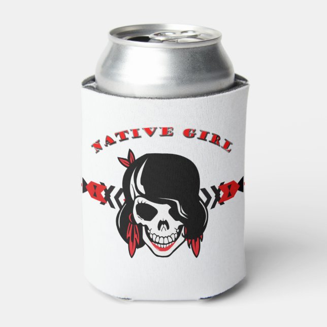 Native Girl Can Cooler (Can Front)