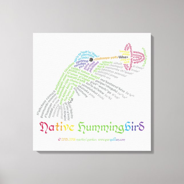 Native Hummingbird Canvas Print (Front)