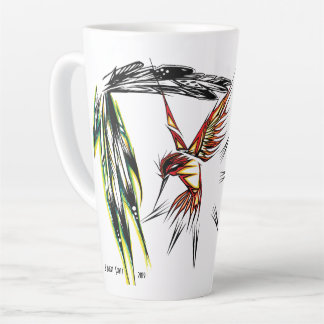 Native Hummingbird totem Latte mug
