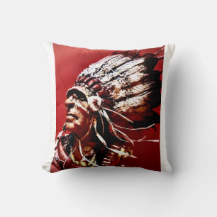 Native "Hunkpapa Chief" original art Cushion