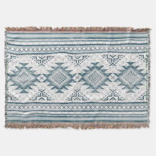 Native Indian American Tribal Pattern Geometric Throw Blanket