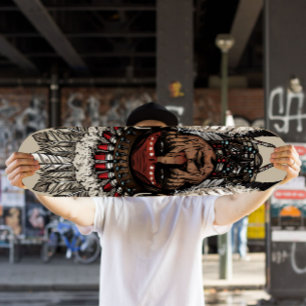 Native Indian Chief Skateboard Skateboard Deck