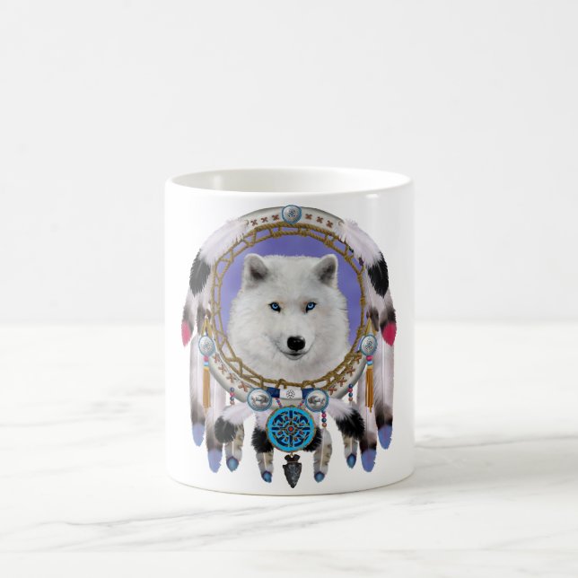 Native Indian Wolf Spirit Coffee Mug (Center)