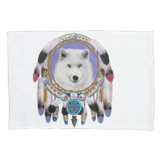 Native Indian Wolf Spirit Pillowcase