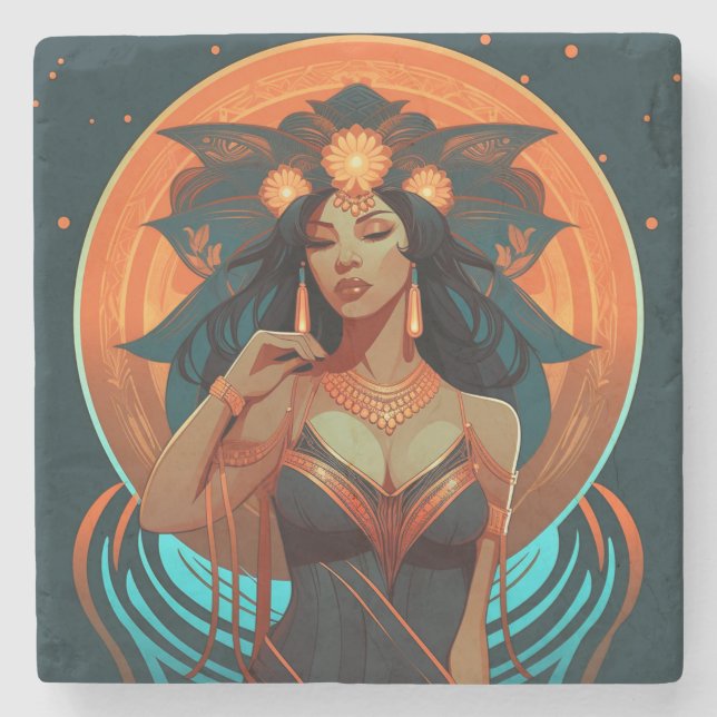 NATIVE INSPIRATION #2 STONE COASTER (Front)