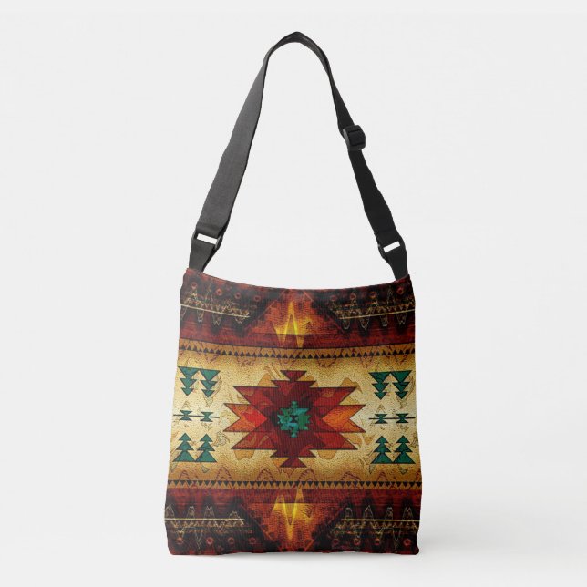 native inspired art print design tote bag (Front)