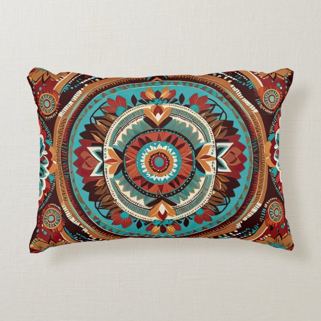 Native Inspired Geometric Decorative Cushion (Front)