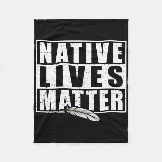 Native Lives Indigenous Native American Day Gear S Fleece Blanket (Front)