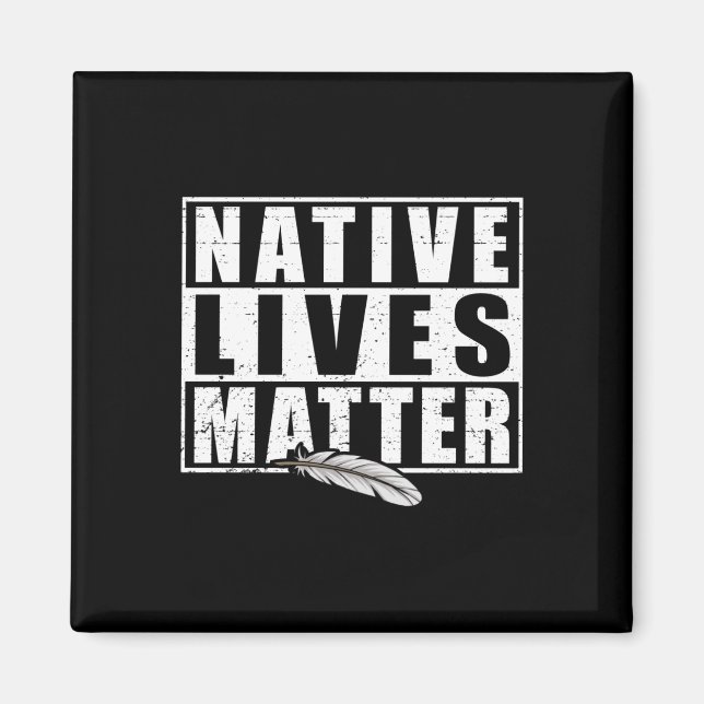Native Lives Indigenous Native American Day Gear S Magnet (Front)