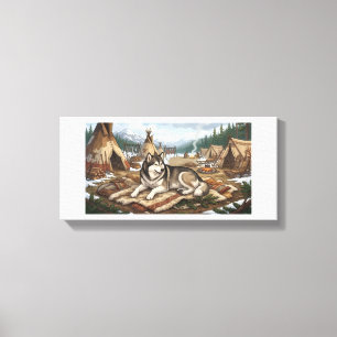 Native Malamute Canvas Print