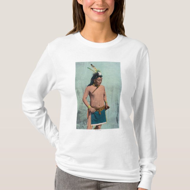Native Man Named Lone Elk T-Shirt (Front)