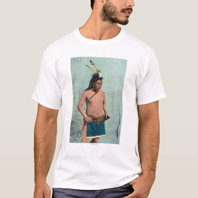 Native Man Named Lone Elk T-Shirt (Front)