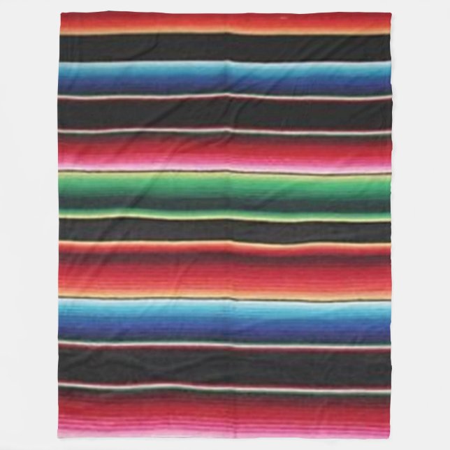NATIVE MEXICAN (Simulated) Fleece Blankets (Front)