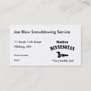 Native Minnesotan Business Cards