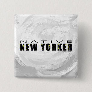 Native New Yorker black 15 Cm Square Badge