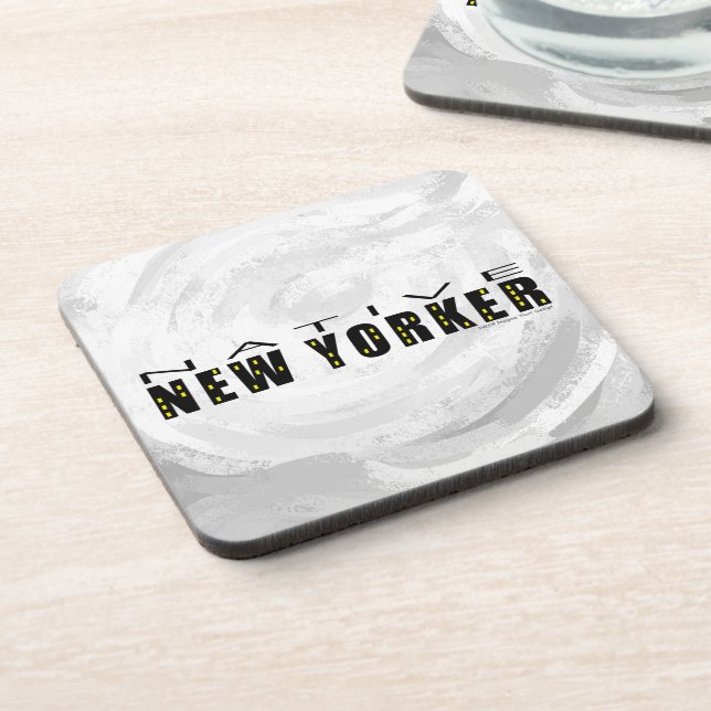 Native New Yorker black Coaster (Left Side)