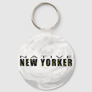 Native New Yorker black Key Ring