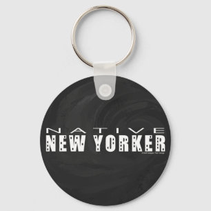 Native New Yorker black Key Ring