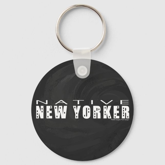 Native New Yorker black Key Ring (Front)