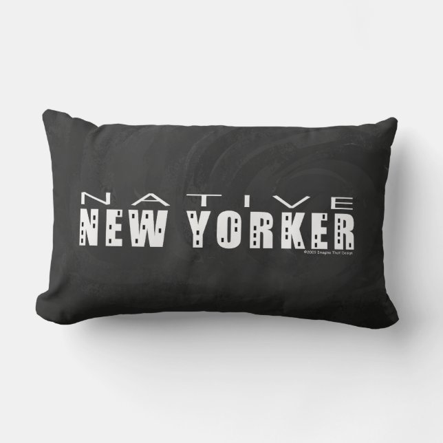Native New Yorker black Lumbar Cushion (Front)