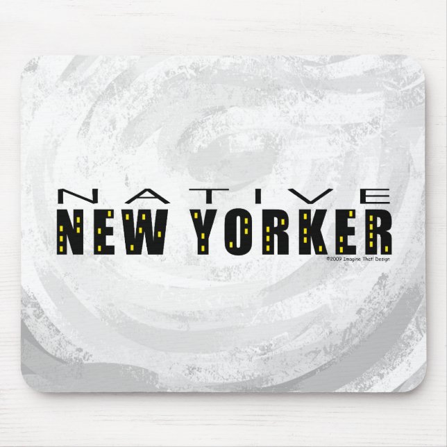 Native New Yorker black Mouse Pad (Front)