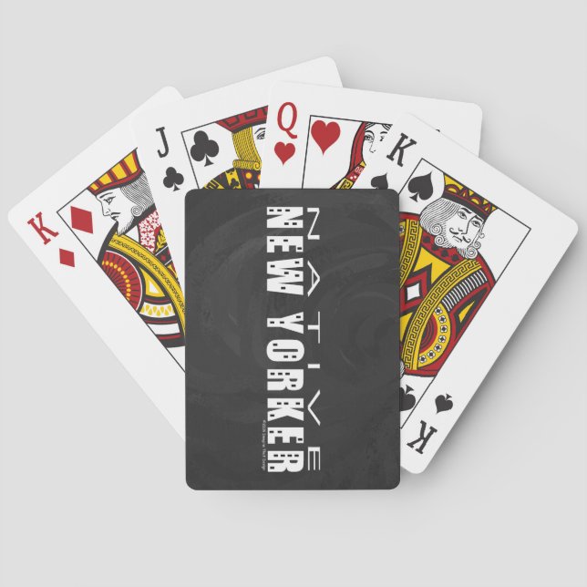 Native New Yorker black Playing Cards (Back)