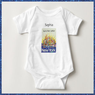 Native New Yorker Manhattan Skyline Baby Bodysuit