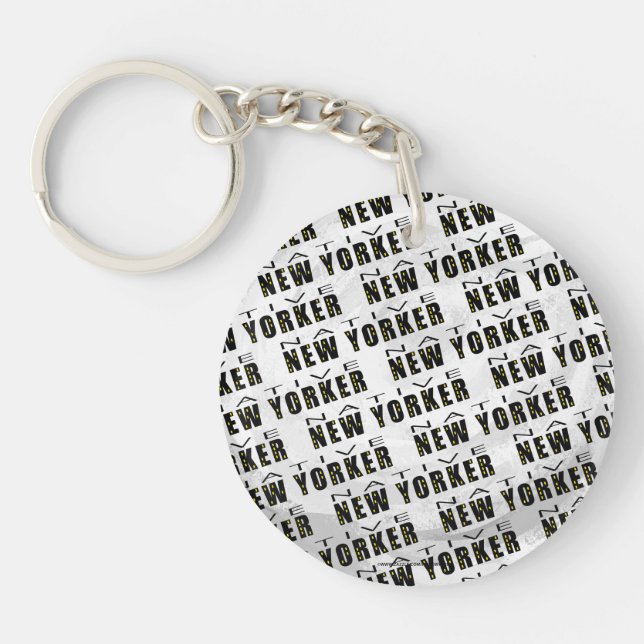 Native New Yorker Pattern Key Ring (Front)