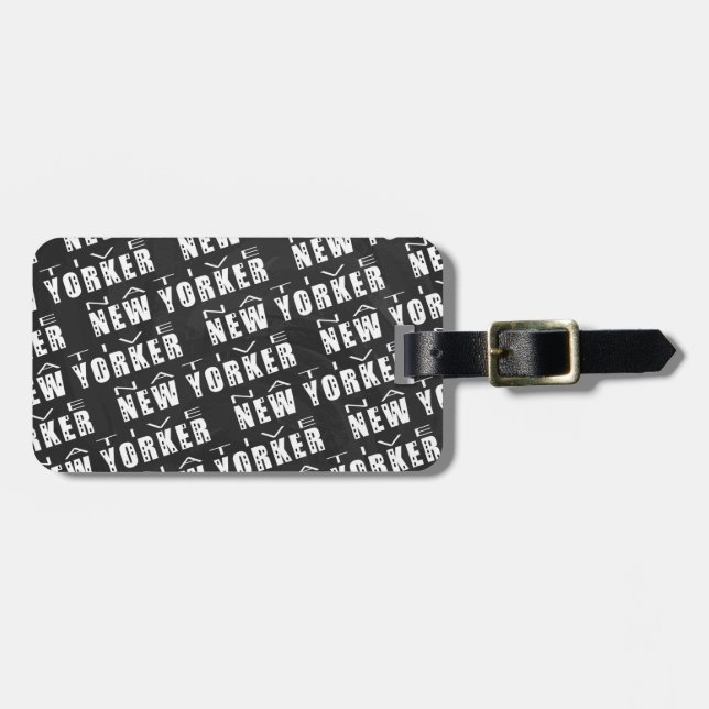 Native New Yorker Pattern Luggage Tag (Front Horizontal)