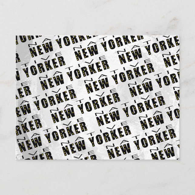 Native New Yorker Pattern Postcard (Front)