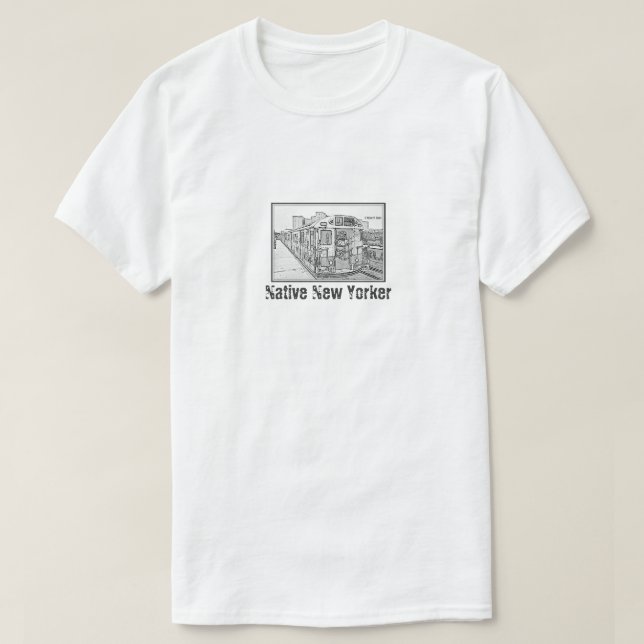 Native New Yorker (Subway Edition) A MisterP Shirt (Design Front)