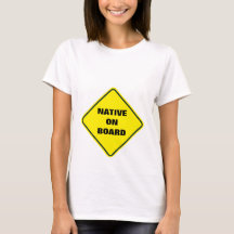 "Native On Board" - Maternity Shirt White