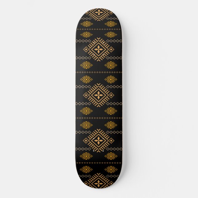 Native Pattern Boho Culture Ethnic Design Skateboard (Front)