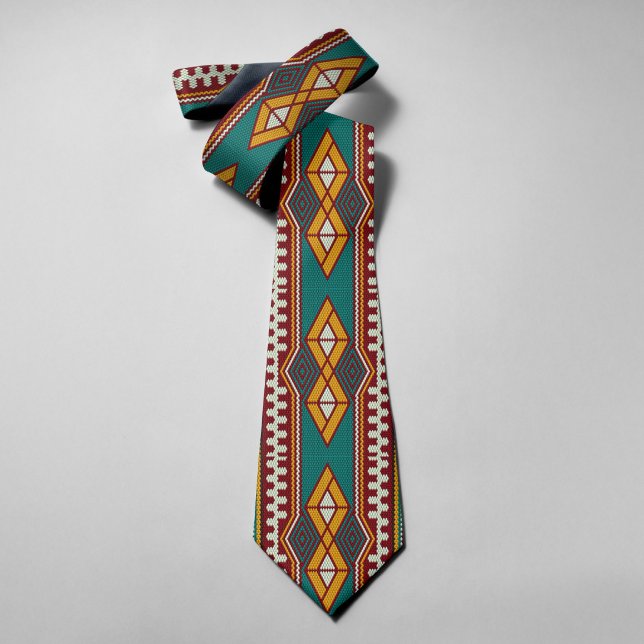 Native Pattern Geometry Mosaic Ethnic Tribal Style Tie (Creator Uploaded)