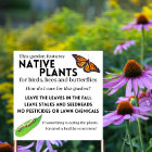 Native Plant Garden Sign -Birds/bees/butterflies