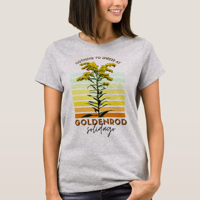 Native Plant Goldenrod Wildflower Graphic T-Shirt (Front)