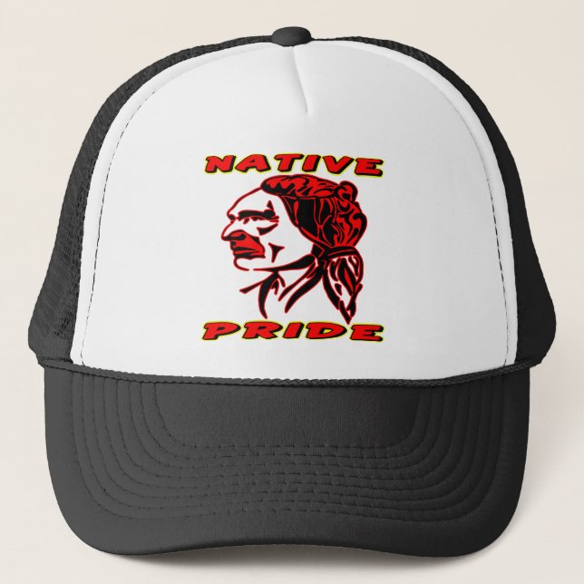 Native Pride Warrior #3 Trucker Hat (Front)