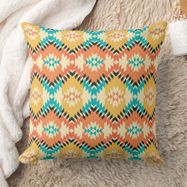 Native Print 20x20 Throw Pillow (Blanket)