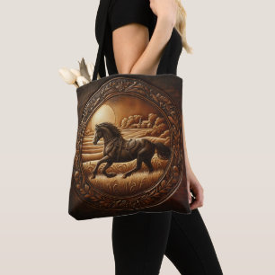 Native Rider at Sunset Tote Bag