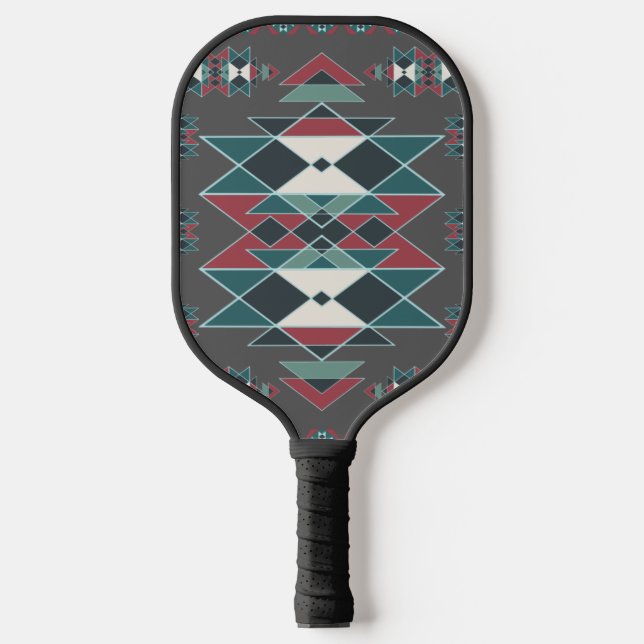 Native Southwestern Indian Art Blanket Design  Pickleball Paddle (Front)