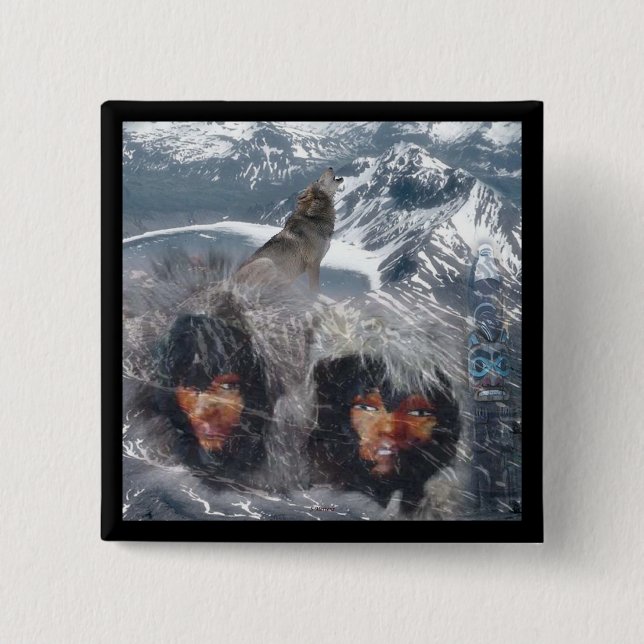 Native Spirit in Alaska 15 Cm Square Badge (Front)