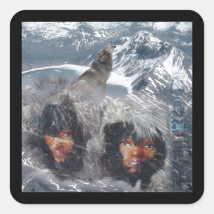 Native Spirit in Alaska Square Sticker