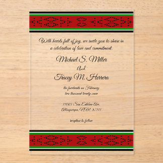 Native Stories Acrylic Invitations