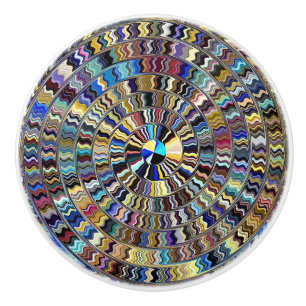 Native Sun Swirl Ceramic Knob