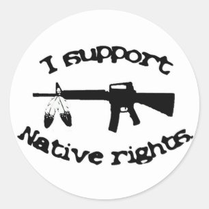 Native Support Decal Classic Round Sticker