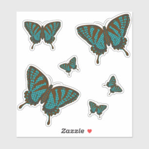 Native Swallowtail Contour Sticker
