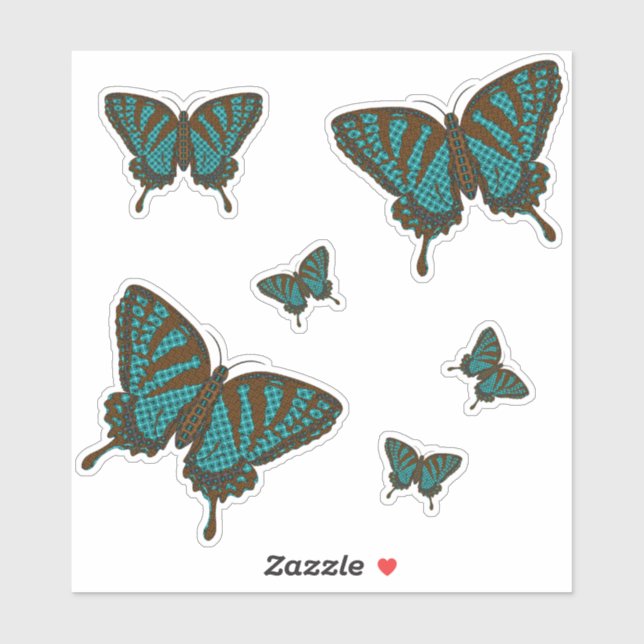 Native Swallowtail Contour Sticker (Sheet)