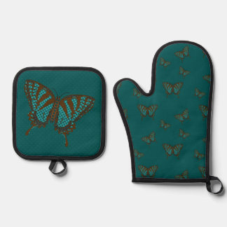 Native Swallowtail Oven Mitt & Pot Holder Set